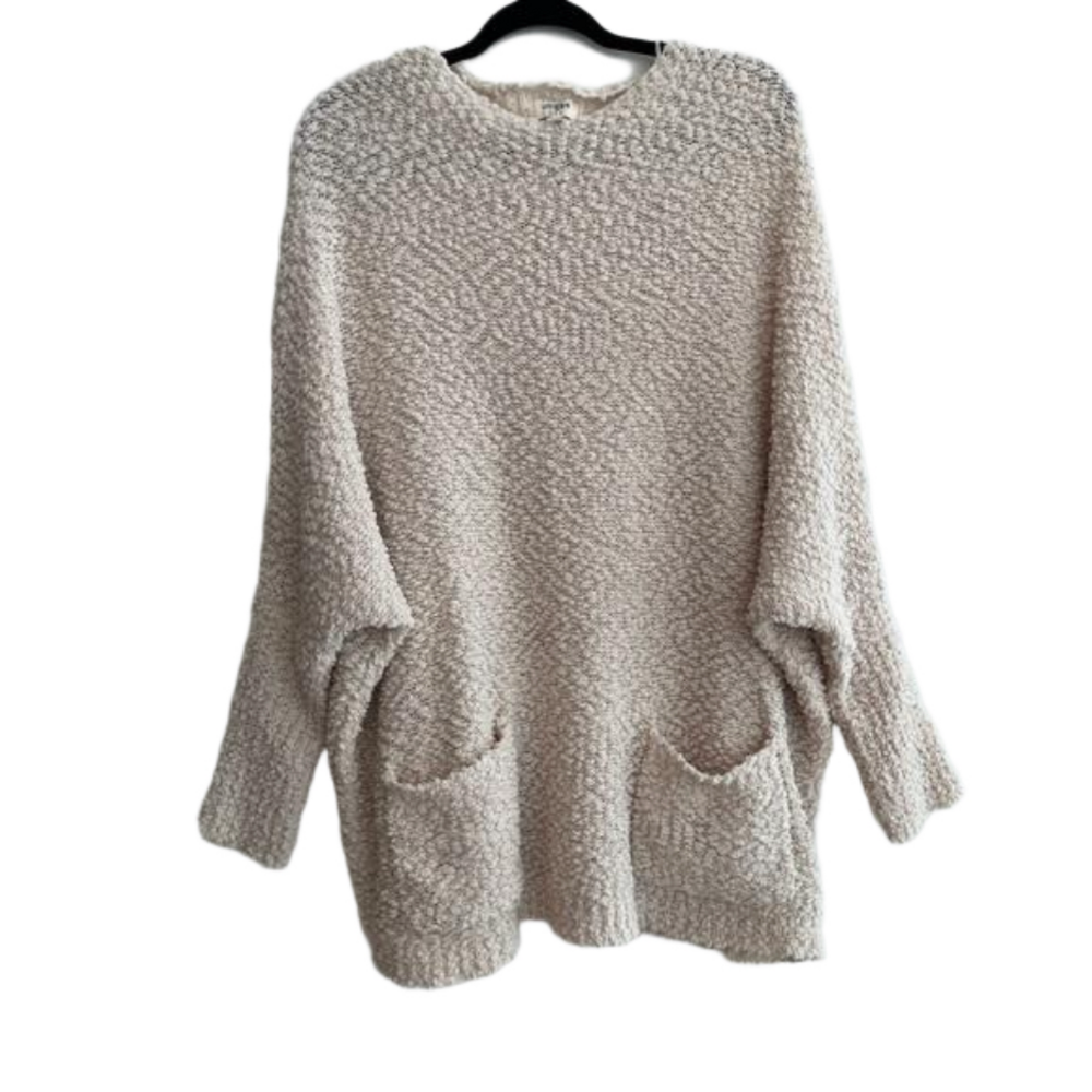 UMGEE Boucle Knit Pullover Sweater Oversize Relaxed Fit Casual Loungewear - Picture 2 of 13